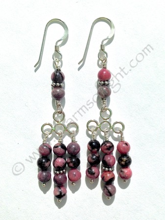 Rhodonite Chandelier Earrings